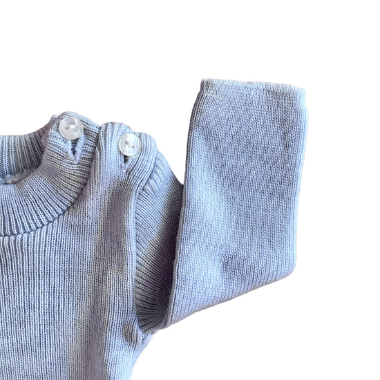 Vintage 70's Blue Knitted Jumper Newborn / 0-3 Months