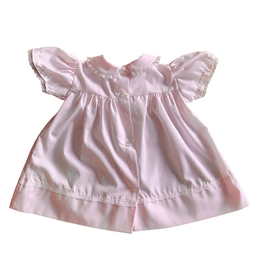 1980s Pink Ruffle Dress / 3-6 Months