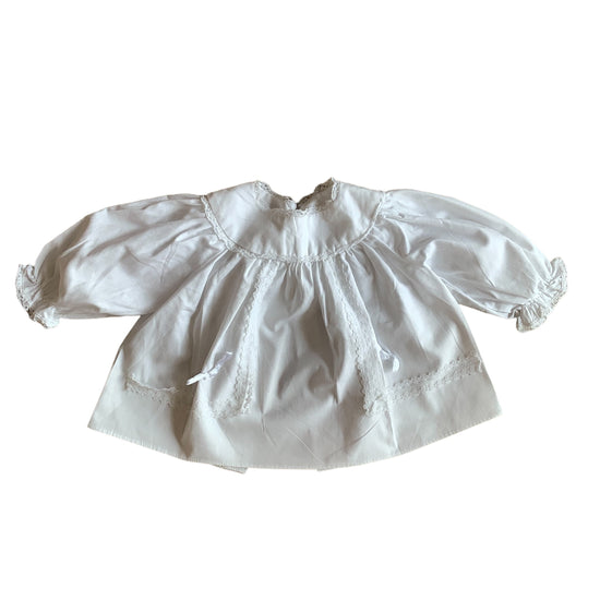 Vintage 60's White Shirt/ Top / Blouse / 0-3 Months