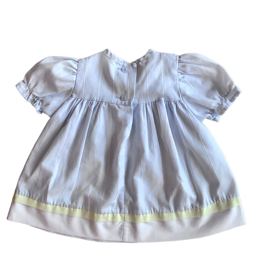1980s Light Blue Nautical Dress / 0-3 Months