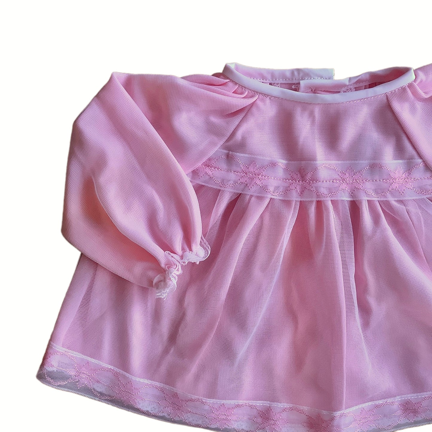 Vintage 60's Pink Shirt/ Top / Blouse / 0-3 Months