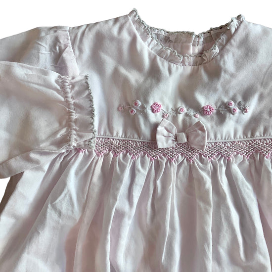 Load image into Gallery viewer, Vintage 1980s SARAH LOUISE Pale Pink Dress 6-9 Months
