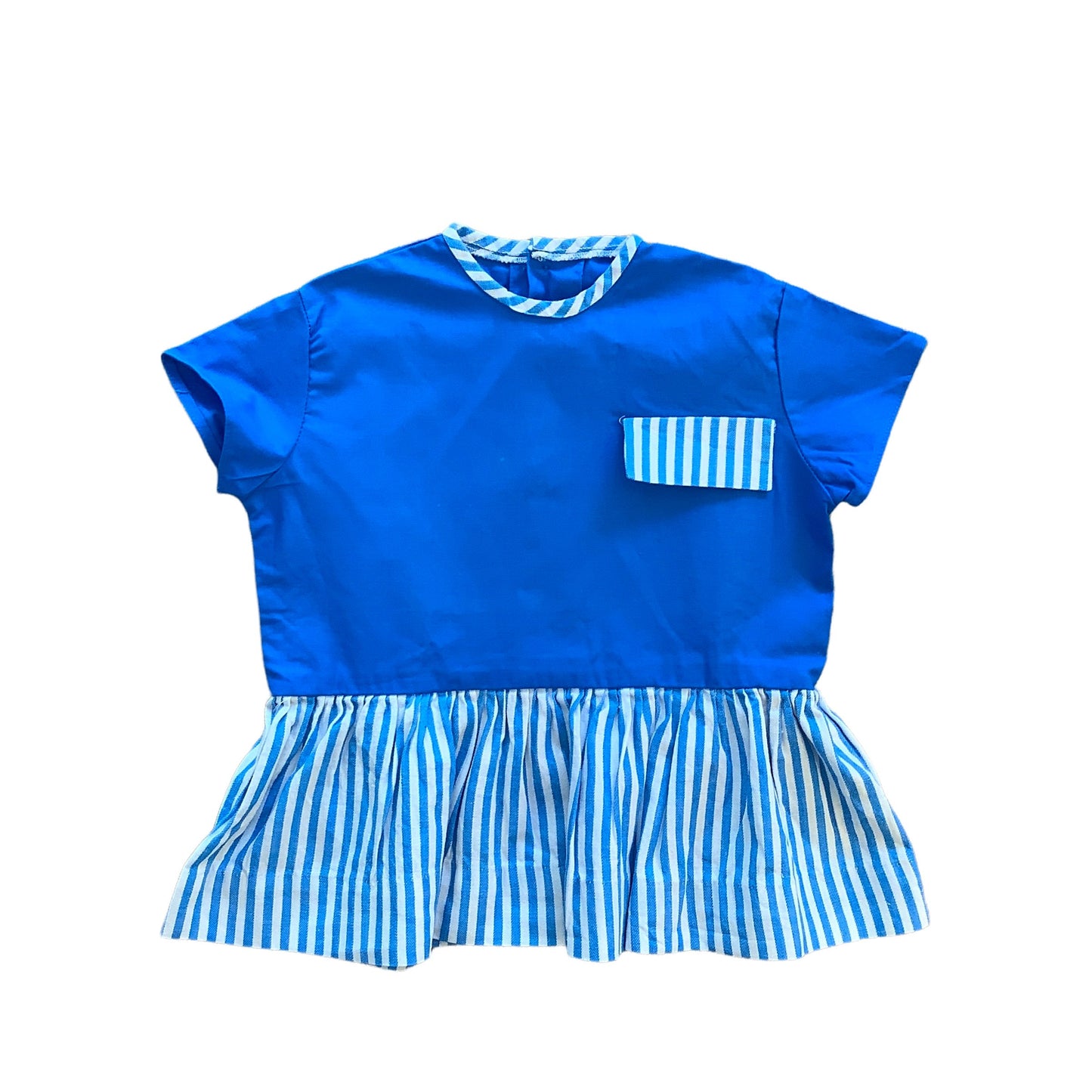 Vintage 60's Blue Striped Mod Dress 12-18M