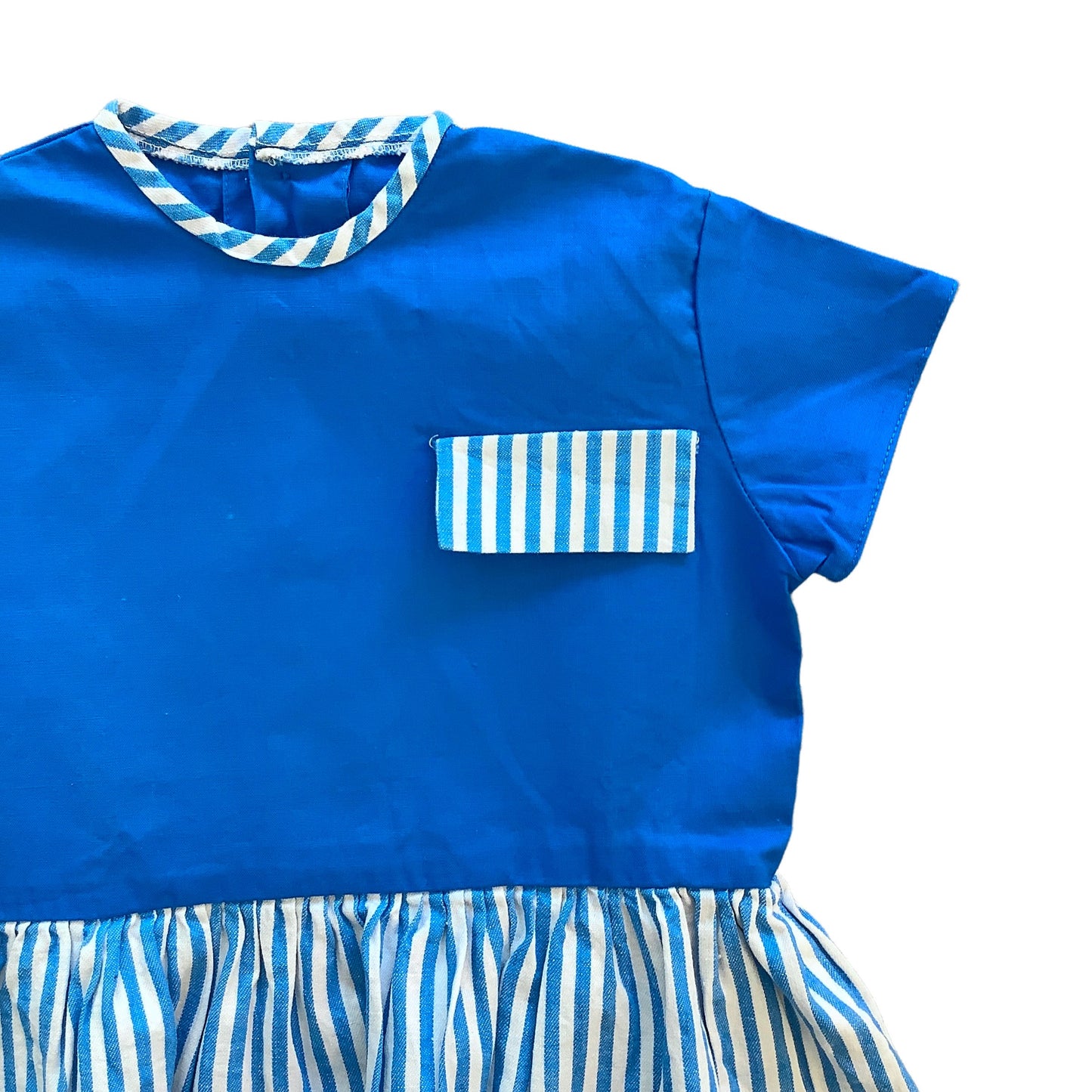 Vintage 60's Blue Striped Mod Dress 12-18M