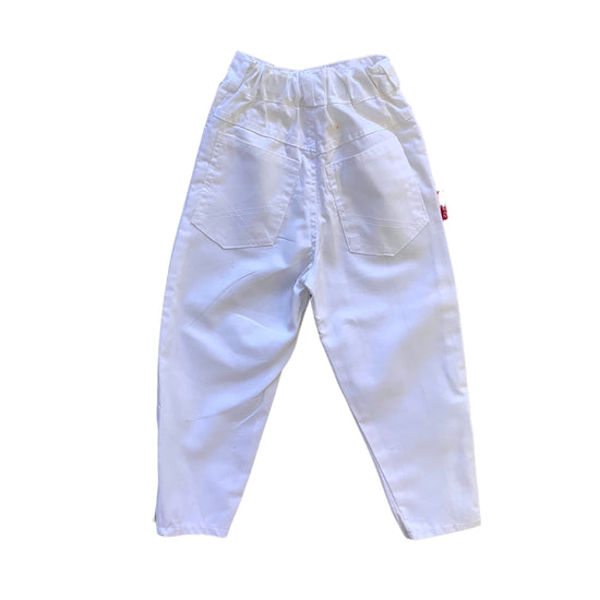 1970s White "Cigarette" Trousers 2-3Y