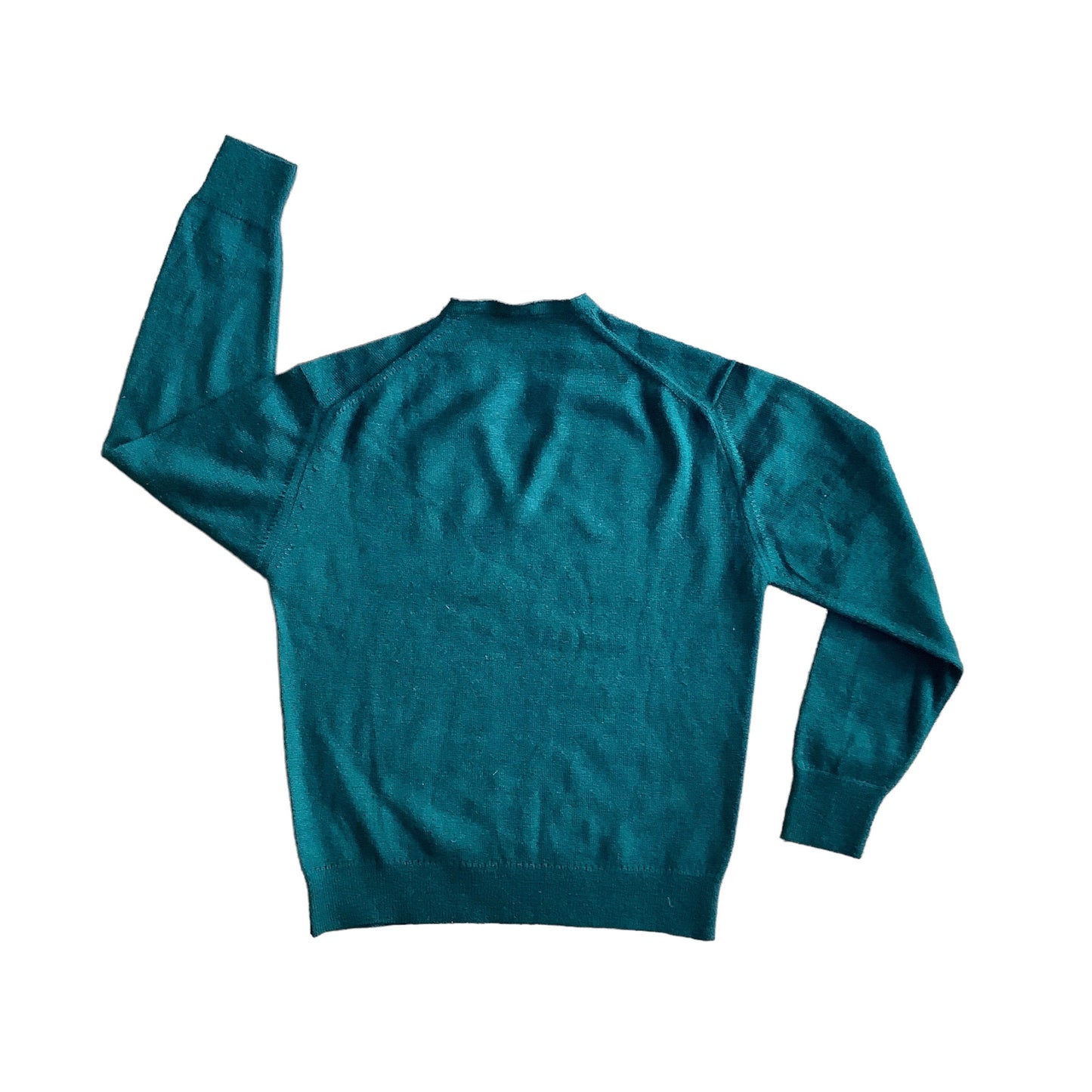 Vintage 1970's V-Neck Forest Green Jumper 6-8 Years