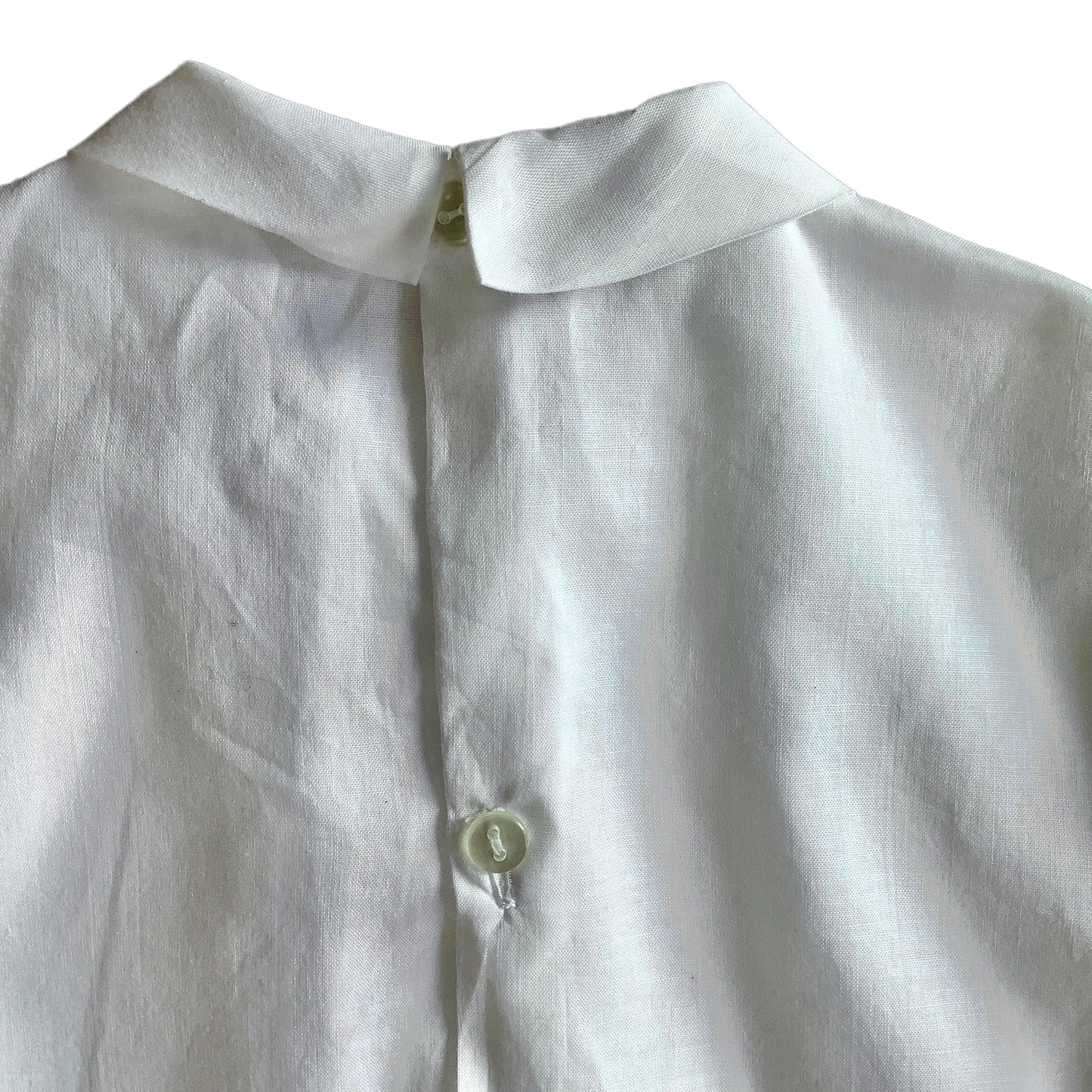 Vintage 70's White Embroidered Dress  9-12M