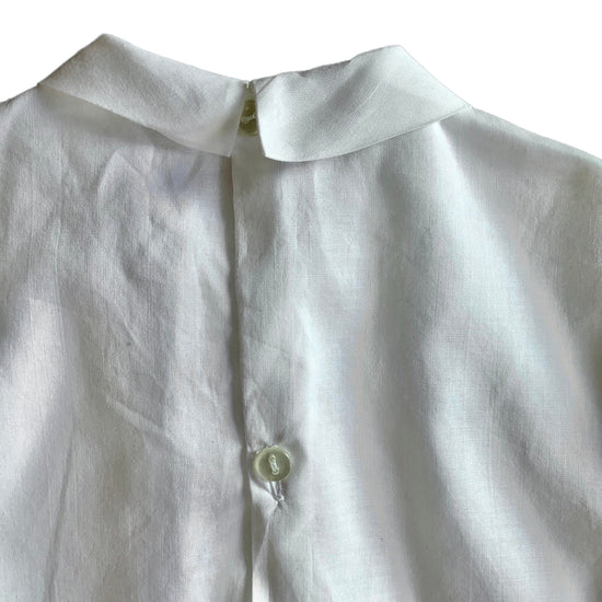 Vintage 70's White Embroidered Dress  9-12M