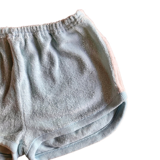 Vintage 70's Blue Terry Towel Sports Shorts / 9-12M