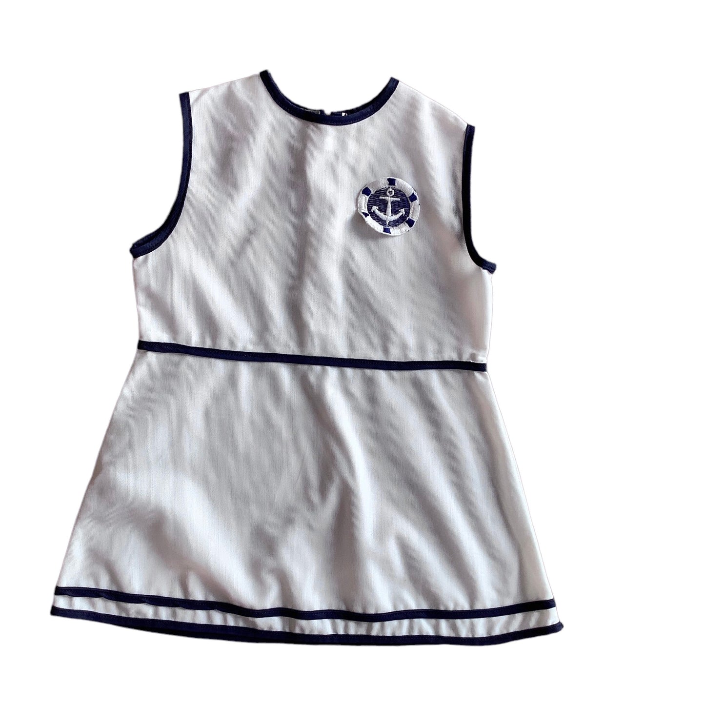 Vintage 60's White Nautical Dress 12-18M