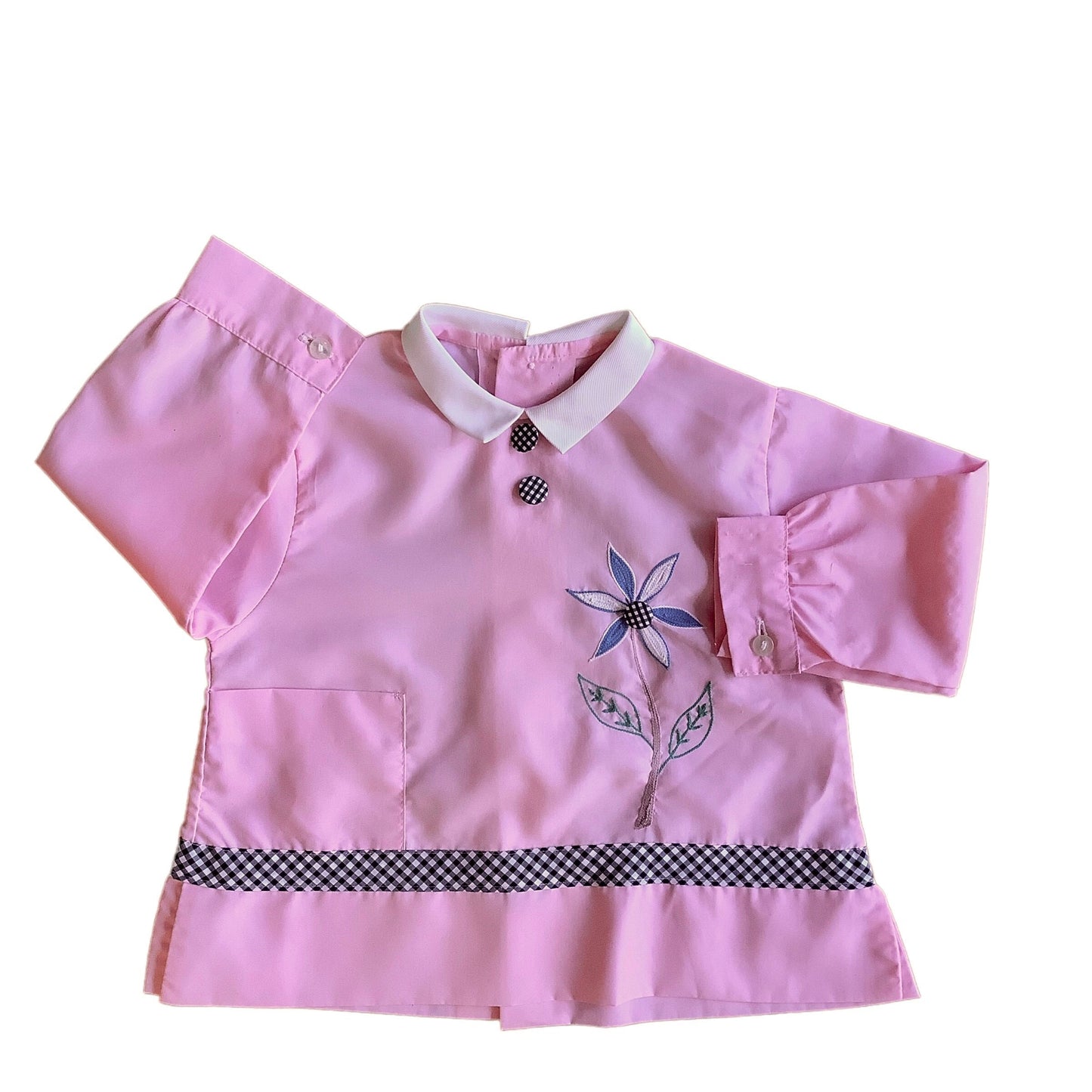Vintage 60's Pink Nylon  Blouse / Dress / 9-12M