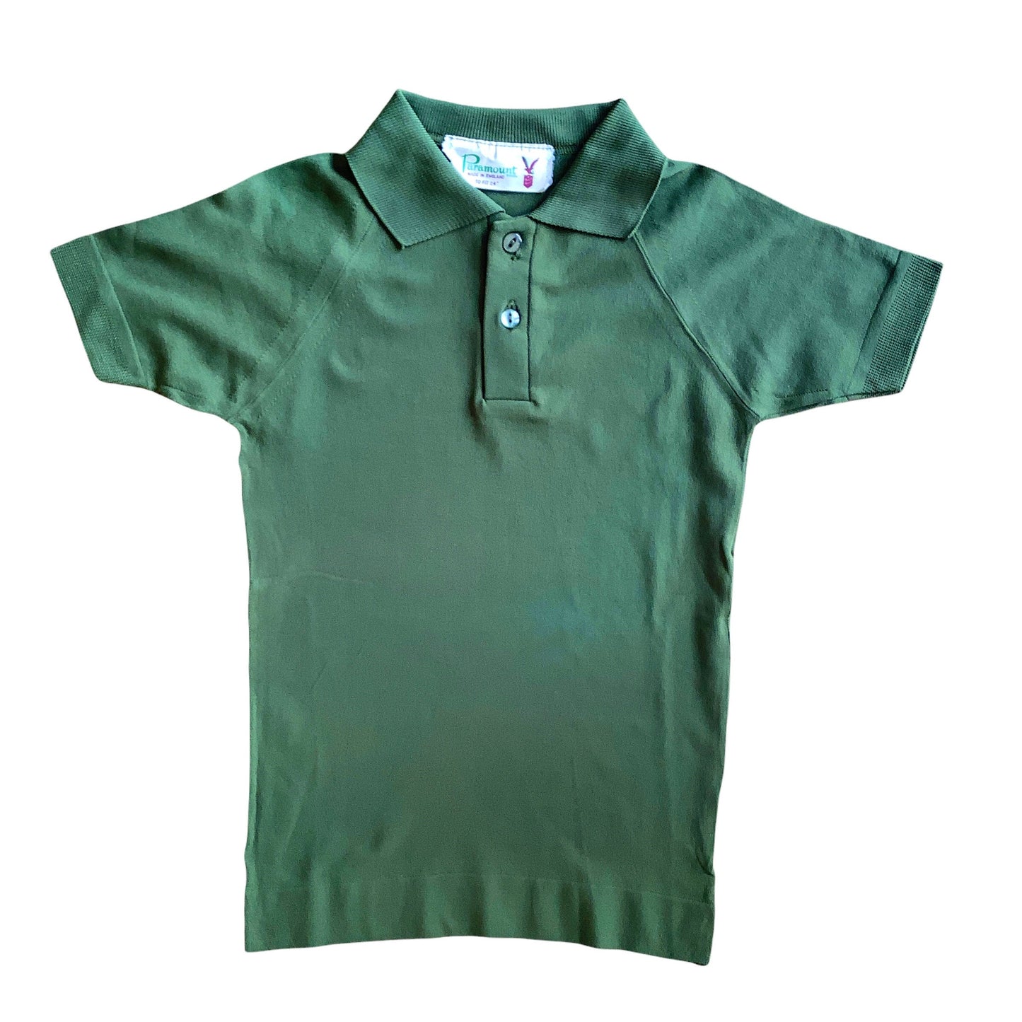 Vintage 1960's Green Nylon Polo / 3-4 Years