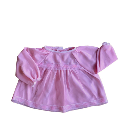 Vintage 60's Pink Shirt/ Top / Blouse / 0-3 Months