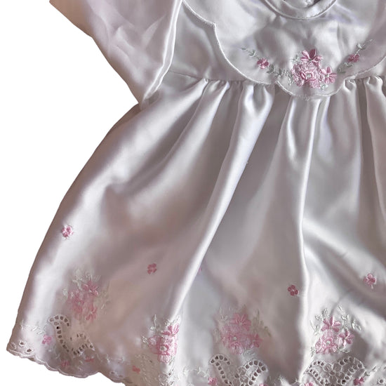 Load image into Gallery viewer, Vintage 1980s White Silky Dress 6-9 Months
