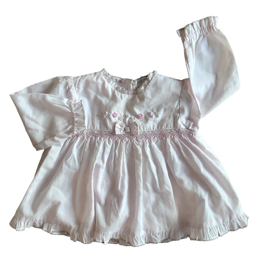 Vintage 1980s SARAH LOUISE Pale Pink Dress 6-9 Months