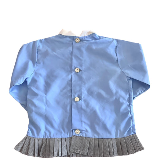 Vintage 60's  Blue Nylon Blouse / Dress 12-18M