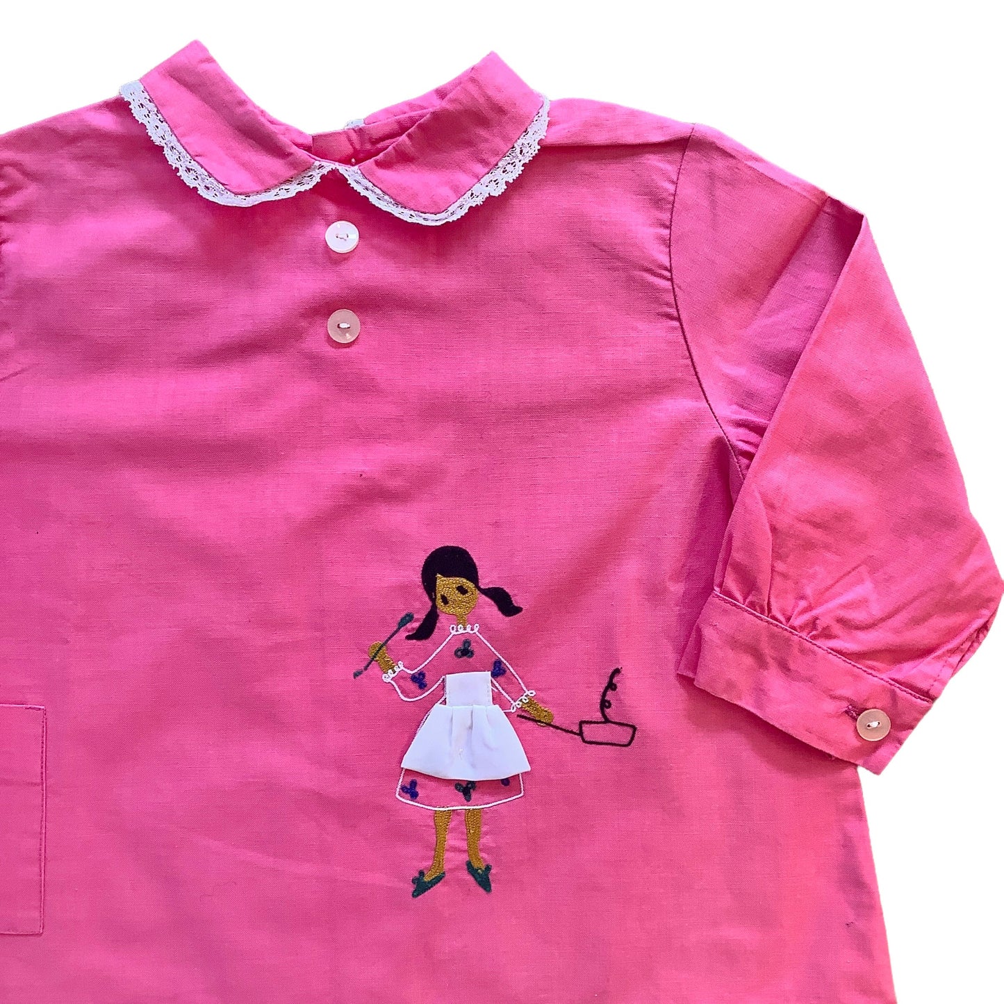 Vintage 60's  Pink Blouse / Dress 12-18M