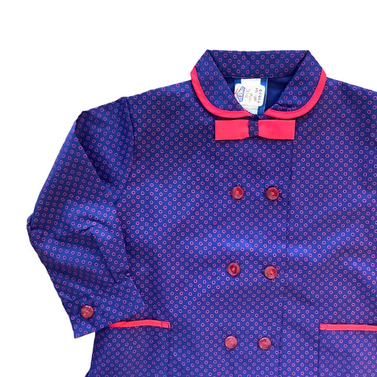 Vintage 60's  Navy Nylon Blouse / Dress 12-18M
