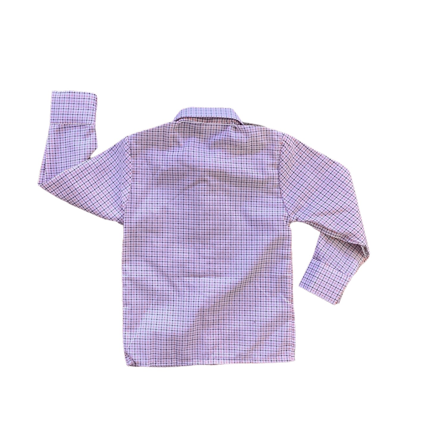 Vintage 60's  Brown/ Orange Check Shirt and Tie / 12-18M
