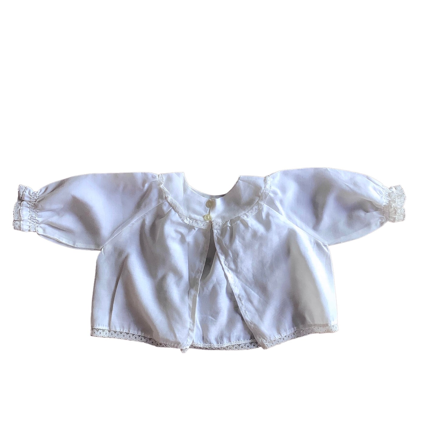Vintage 60's White Baby Shirt/ Top / Blouse / 0-3 Months