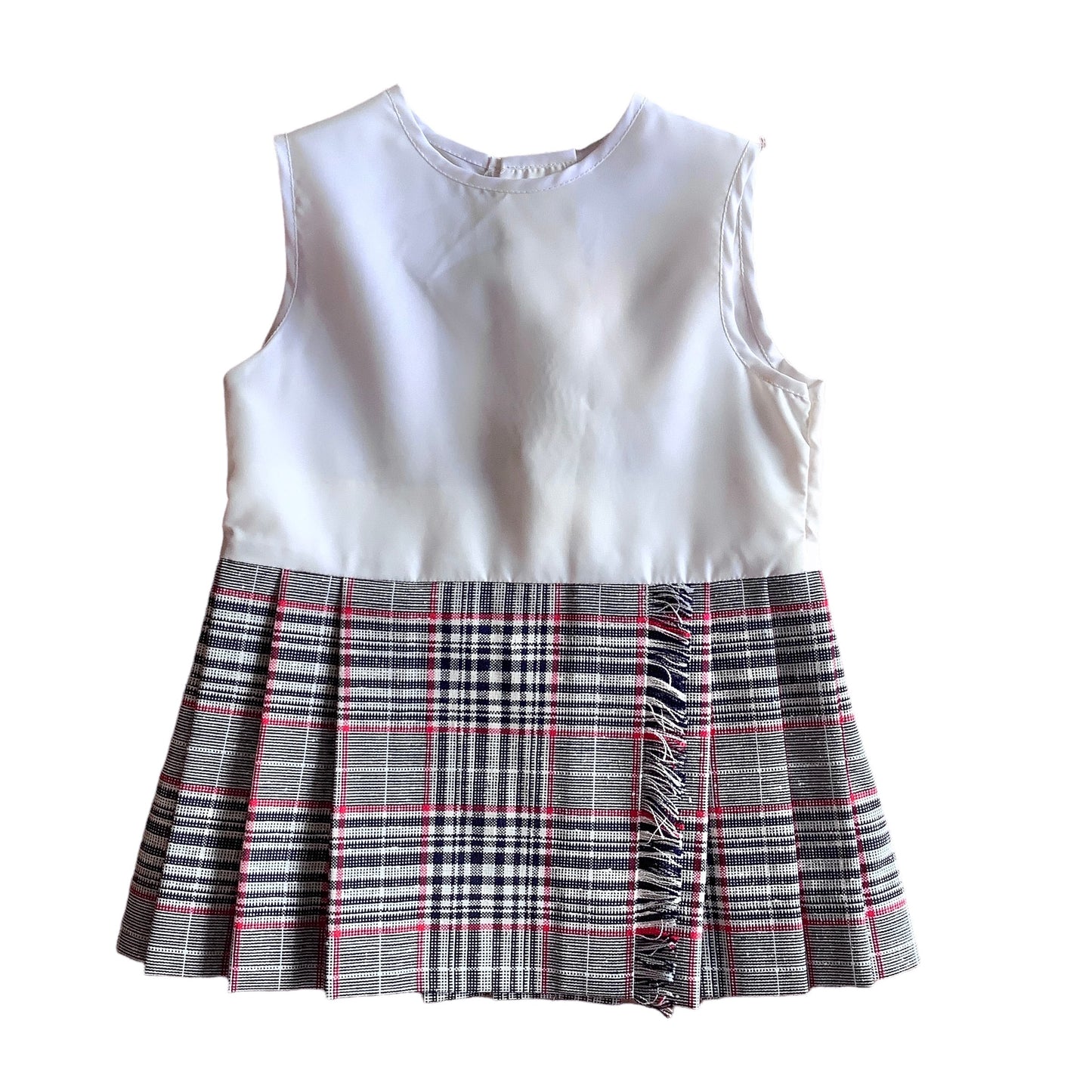 Vintage 60's Tartan Petticoat/ Dress French Made  18-24m