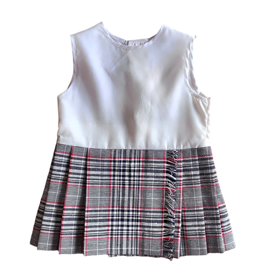 Vintage 60's Tartan Petticoat/ Dress French Made  18-24m