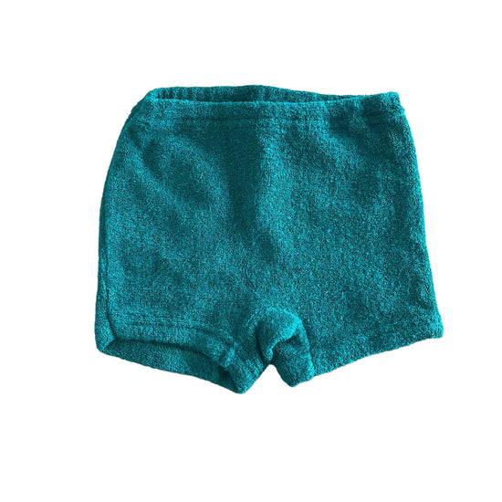 Vintage 70's  Terry Towel Green / Shorts  / Pants / Underwear 0-3M