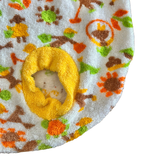 Vintage 70's Printed  Terry Towel  / Pants / Underwear 6-12M