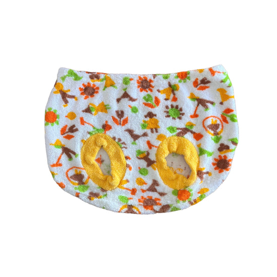 Vintage 70's Printed  Terry Towel  / Pants / Underwear 6-12M