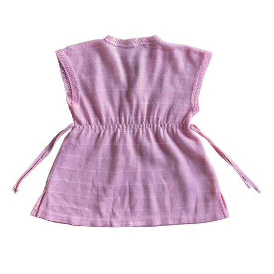 Vintage 70's Pink Knitted Dress /  12-18M