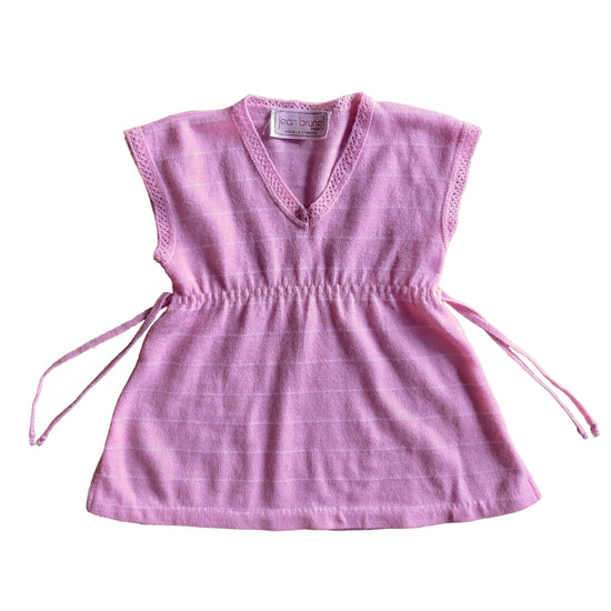Vintage 70's Pink Knitted Dress /  12-18M
