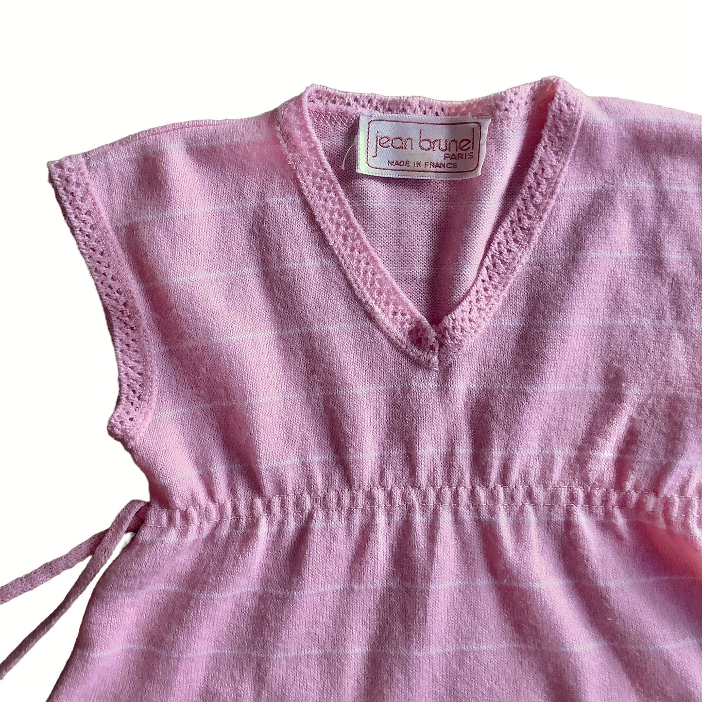 Vintage 70's Pink Knitted Dress /  12-18M