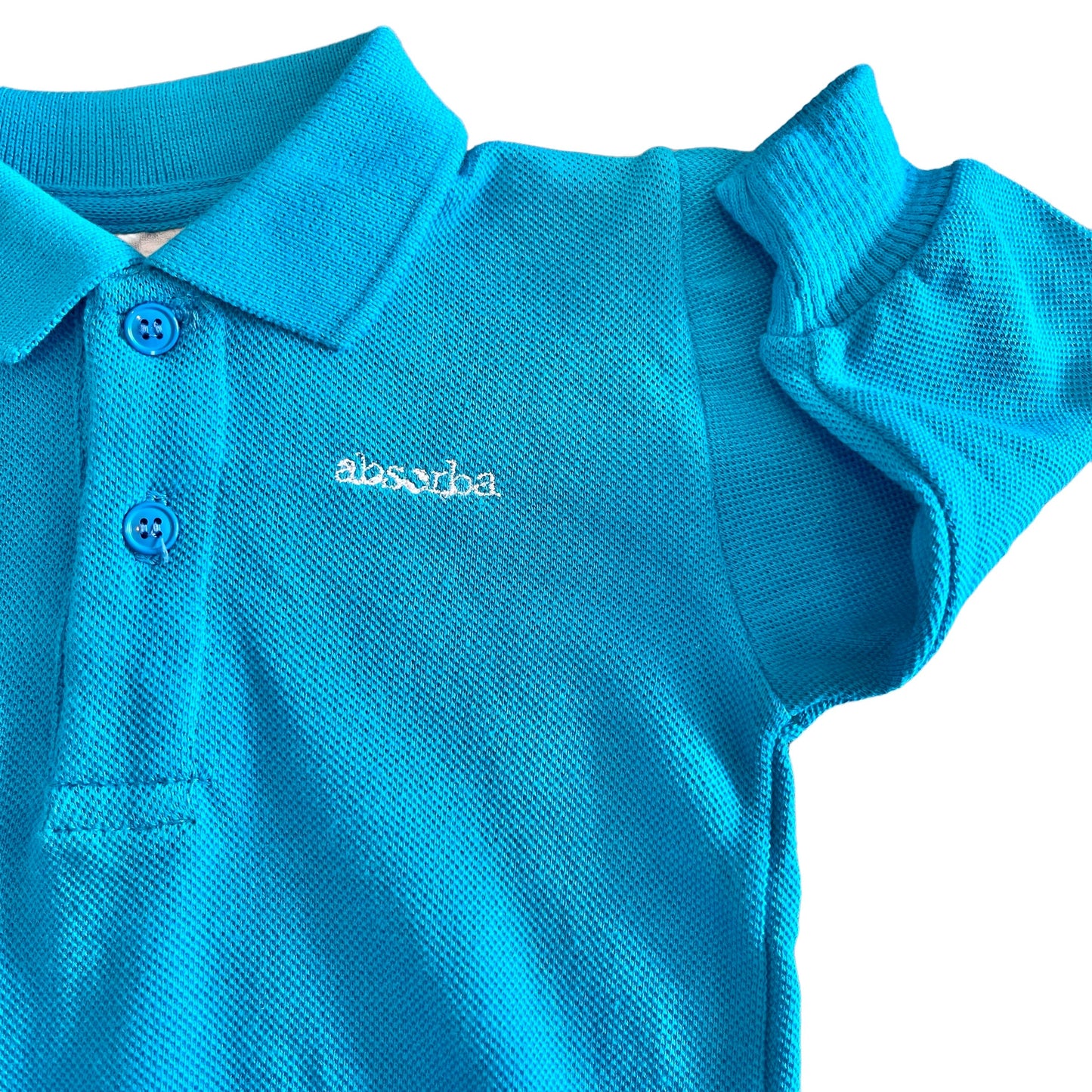 Vintage 70's Turquoise Polo / Top / 3-6 Months