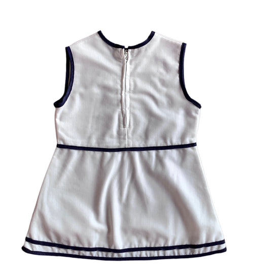 Load image into Gallery viewer, Vintage 60&amp;#39;s White Nautical Dress 12-18M
