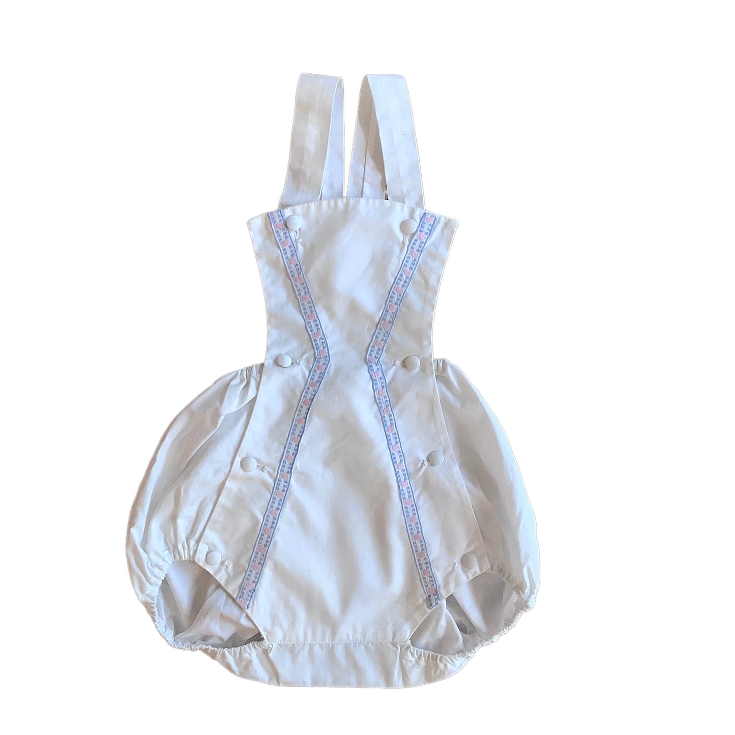 Vintage 1960s White Romper / 9-12 Months