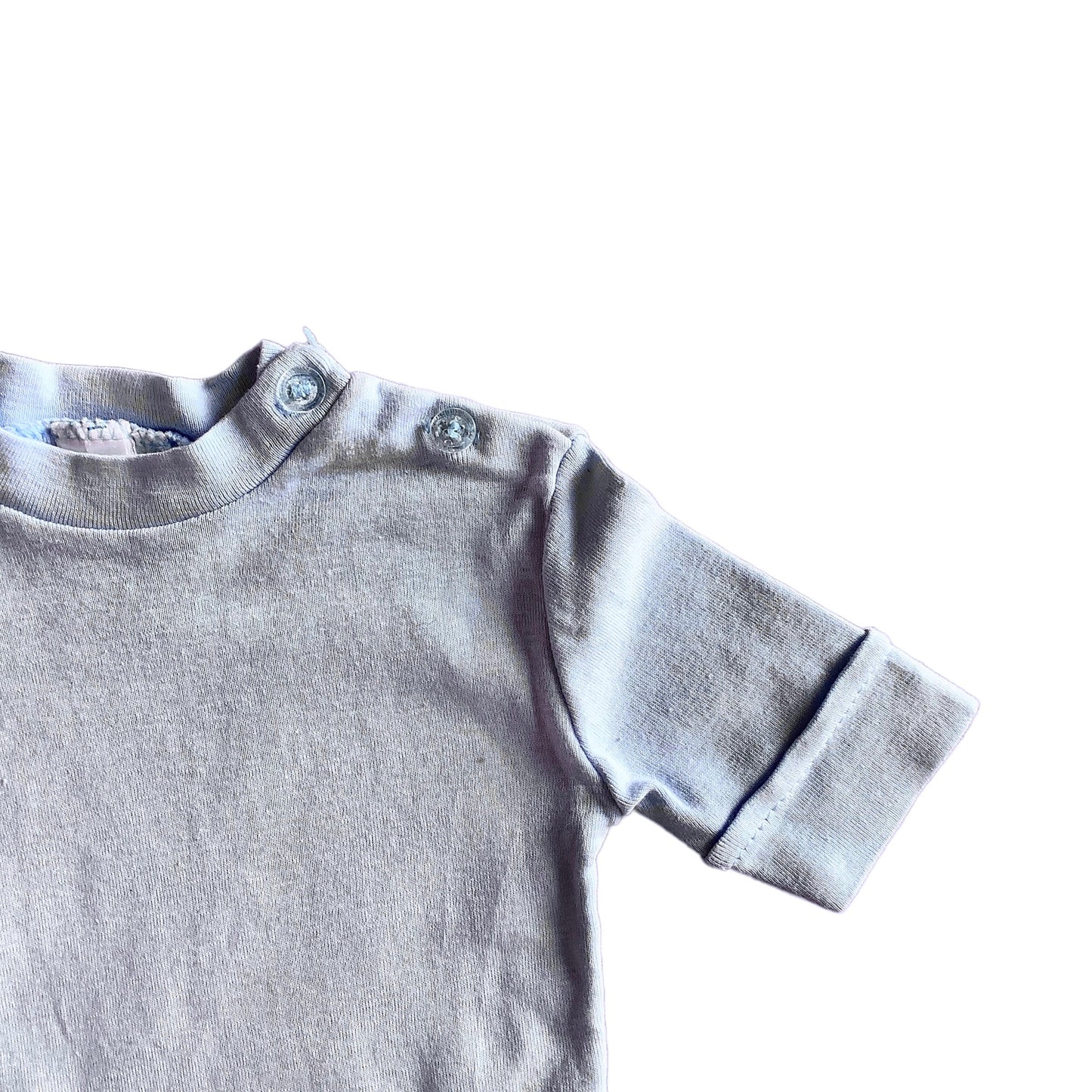 Vintage 70's Blue Toddler Cotton Tee / 12-18M