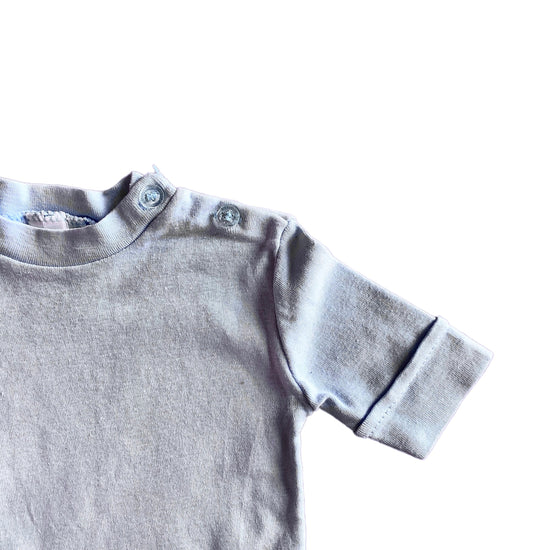 Vintage 70's Blue Toddler Cotton Tee / 12-18M