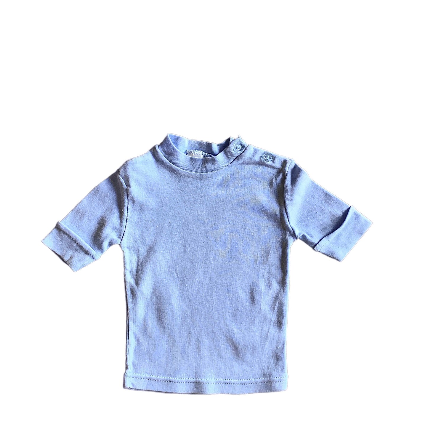 Vintage 70's Blue Toddler Cotton Tee / 12-18M