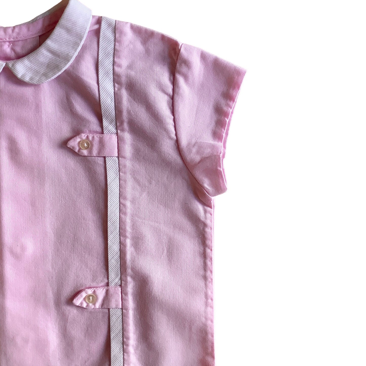 Vintage 60's Mod Pink/ White  Mini Dress 12-18M