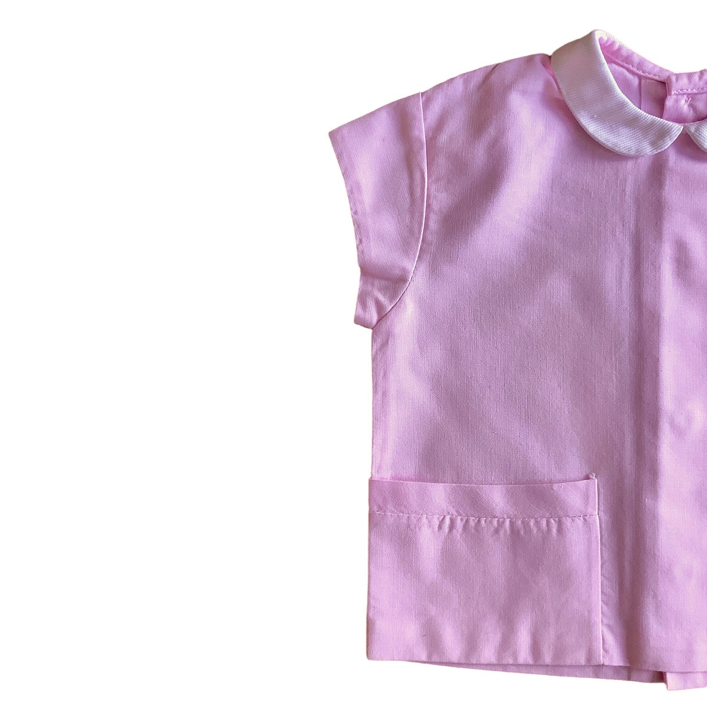 Vintage 60's Mod Pink/ White  Mini Dress 12-18M
