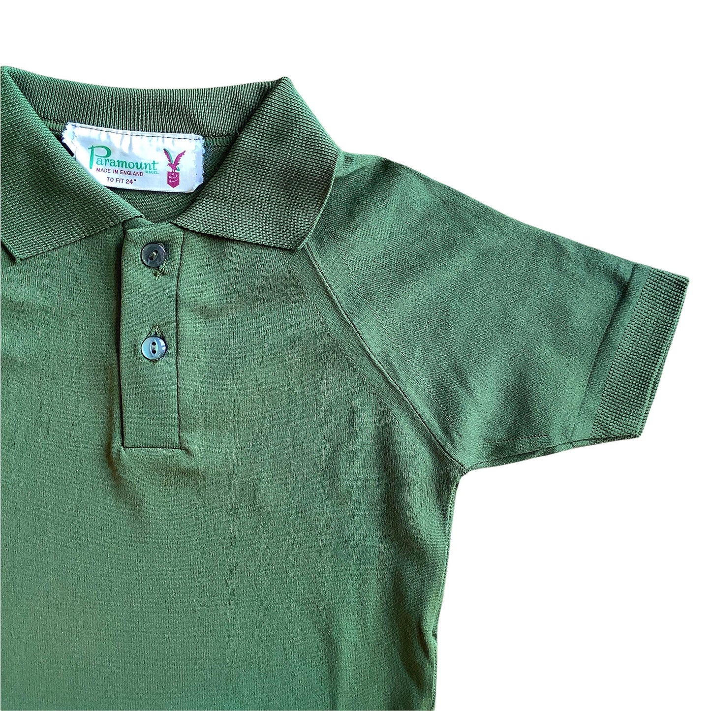 Vintage 1960's Green Nylon Polo / 3-4 Years