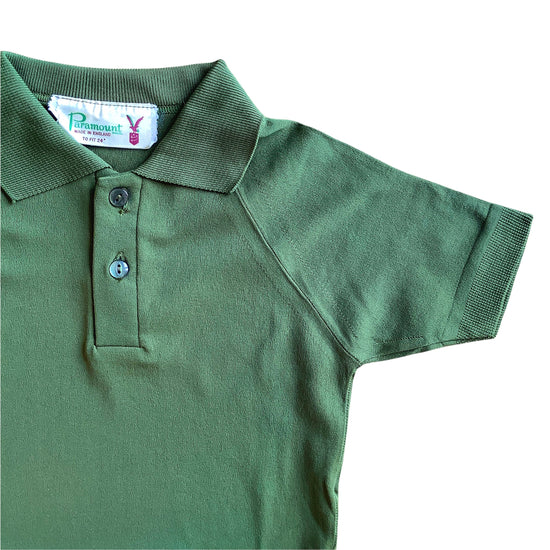 Vintage 1960's Green Nylon Polo / 3-4 Years