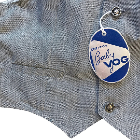 Load image into Gallery viewer, 1960&amp;#39;s Grey Vest / Gilet French Made 18-24M
