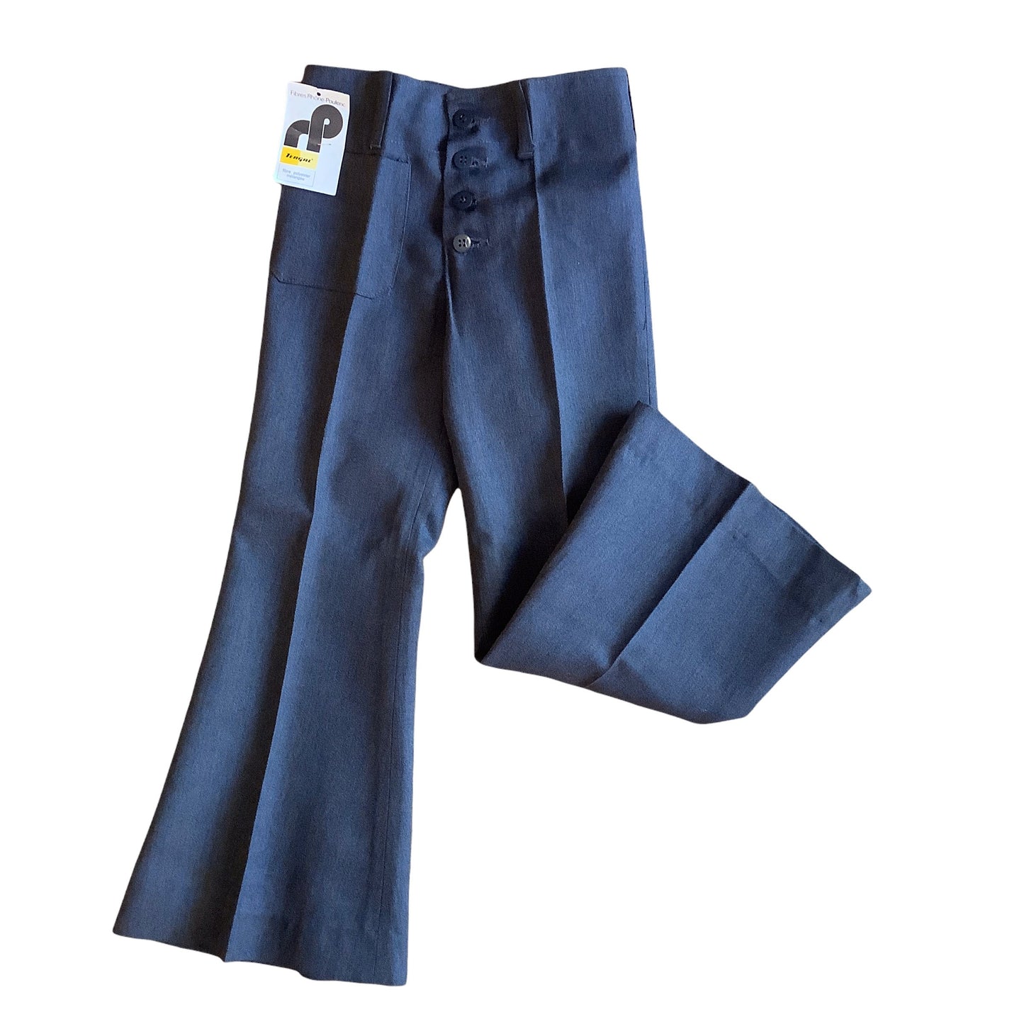 Vintage  1970's Dark Grey Children's Flare Trousers / 3-4Y