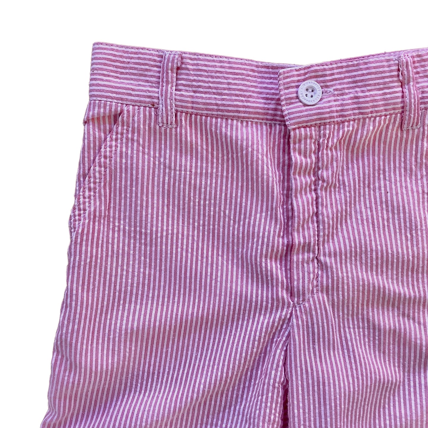 Vintage 1970's White/Pink Thinstripes Shorts 4-5 Years