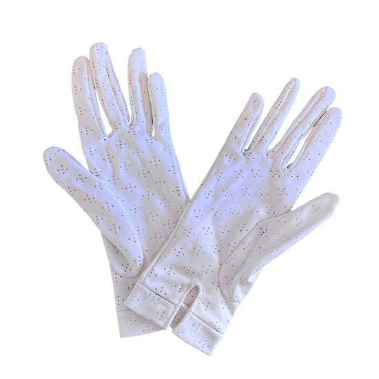 Vintage White 60s Formal Gloves 8-10Y