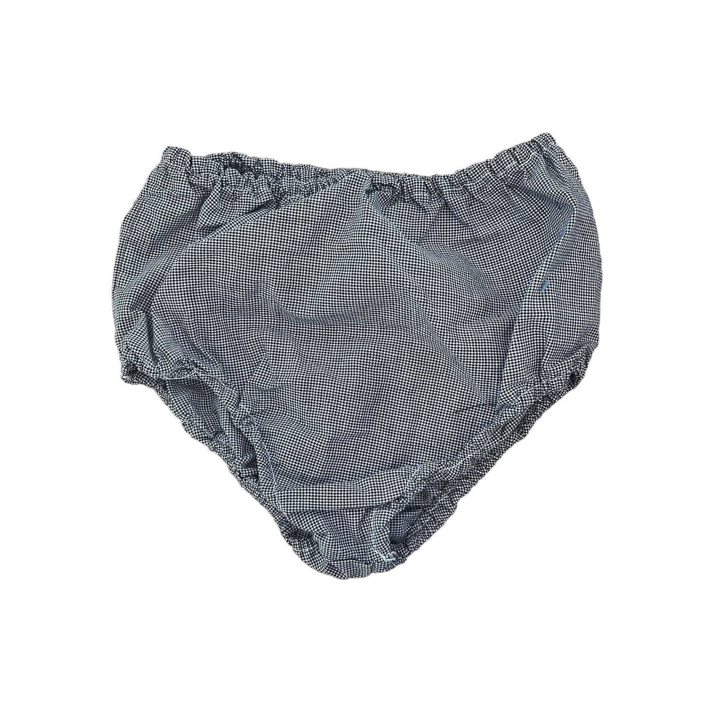 Vintage 1960s Grey Mini Houndstooth  Toddler Bloomers Pants / 12-24M