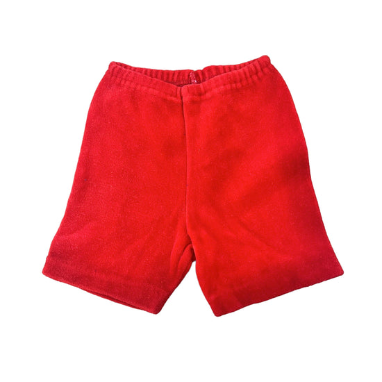 Vintage 70's  Terry Towel Red / Shorts  / Pants / Underwear 0-6M