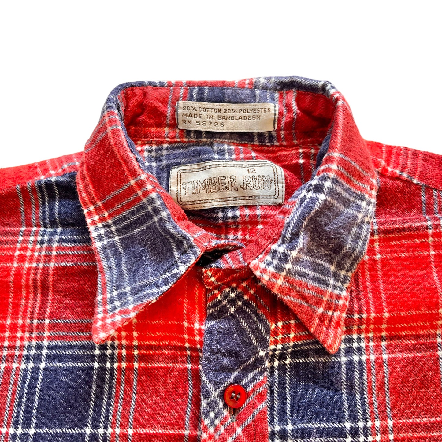 Vintage 1970s Red Check Shirt  10-12 Years