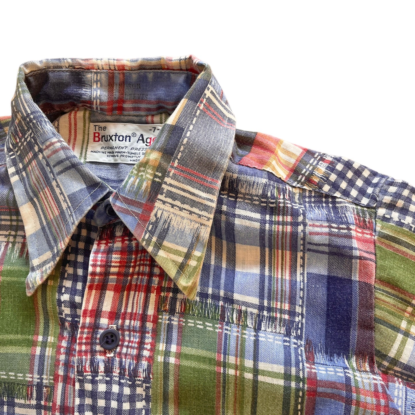 Load image into Gallery viewer, Vintage 1970&amp;#39;s Patchwork Check  Shirt  / 6-7Y
